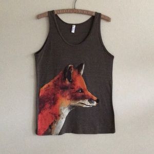 American Apparel Fox graphic tank top
